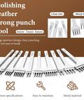 Leather Stitching Punch Set 10 Pcs Diamond Chisel Kit For DIY Craft Featuring Four Prong Leather Hole Punches In 4mm 5mm 6mm Sizes