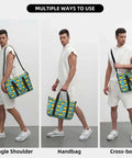 Lightweight Laptop Tote Bag With Cool Duck Sunglasses Print, Weekend Duffle For Travel And Work, versatile carry modes