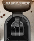Open water reservoir of 2 In 1 Single Serve Coffee Maker For K Cup Pods And Ground Coffee, Adjustable 6 To 14 Oz Brews