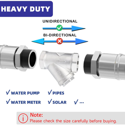 Beefy Heavy Duty 304 Stainless Steel Y Strainer 2 Inch NPT Female Filtration With 80 Mesh Screen For Water Oil Gas Inline