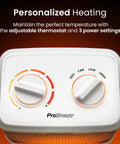 Control panel of Powerful 1500W Portable Electric Ceramic Space Heater With Adjustable Thermostat For Quick Cozy Heat