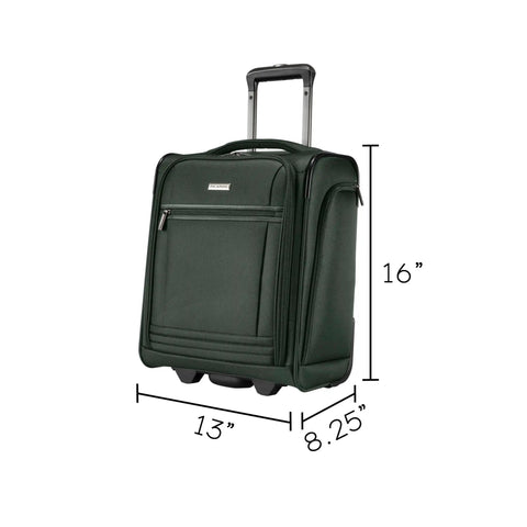 Underseat Carry-On Luggage With 28L Capacity, Sustainable Travel Bag Made From Recycled RPET, Compact 16-Inch Wheel-On Suitcase