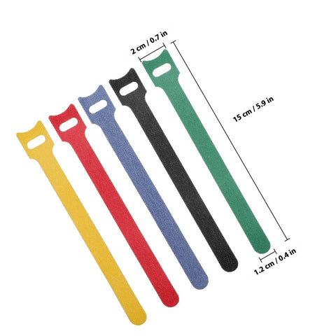 Ditch The Cord Chaos And Snag These Ridiculous 100 Piece Reusable Nylon Cable Ties Color Coded Wire Organizers For Zero Stress Tech Setup And Clean Workspace Storage, multicolored nylon ties, each 15 cm.