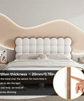 Bedroom setup with 12V Warm White COB LED Strip Light Kit With 6.56Ft Length Self Adhesive Mount showing dimmable touch sensor switch