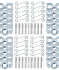 Heavy Duty 1/4 Turn Quick Release Dzus Fasteners Steel Slot Head Buttons Popped With Zinc Plated Springs And Dimpled Tabs kit components.