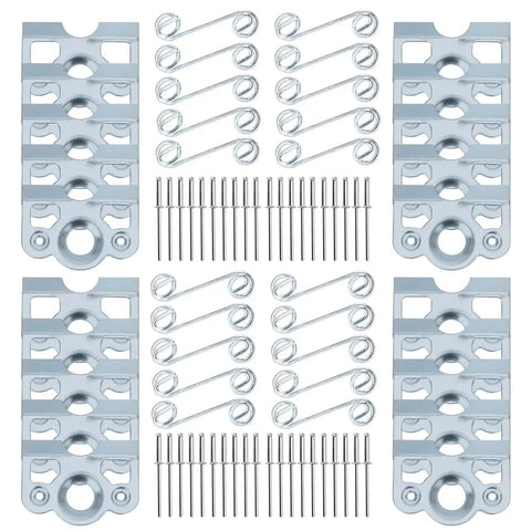 Heavy Duty 1/4 Turn Quick Release Dzus Fasteners Steel Slot Head Buttons Popped With Zinc Plated Springs And Dimpled Tabs kit components.