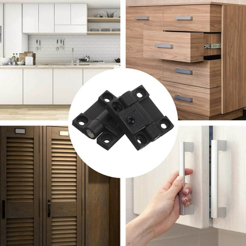 Plastic Folding Torque Hinges 90 Degree Adjustable Door Frames With Ball Bearing Built Tough Self Locking Positioning For Kitchen Cabinets And Office Furniture 1 Pair Black INOOMP installed on cabinet and furniture doors.