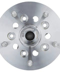 Front Wheel Bearing Hub Assembly For Ford Transit 150 250 350 2015 To 2019 With 6 Bolt 5 Lug Pattern Front Left Or Front Right Replacement Part Durable Steel Construction, top view showing bolt and lug layout.