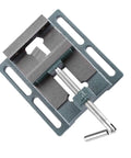 Sorandy Heavy Duty 4 Inch Drill Press Vise Made From Cast Iron With Heightened Jaw And Guide Rod For Smooth Operation top view of drill press vise