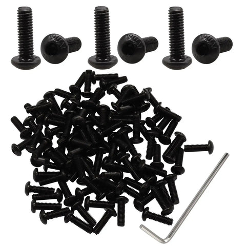 M3 X 10mm Hex Socket Button Head Cap Screws Kit In Beefy Heavy Duty Alloy Steel 12.9 Grade Black Oxide Finish with Hex Key