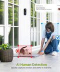 1080P Wireless Video Doorbell Camera For Outdoor Use And Smart Home Ready With AI Human Detection And Instant Alerts Night Vision Two Way Audio
