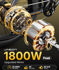 High Torque Electric Fat Bike For Adults With 1800W Peak Power motor detail and performance graphics
