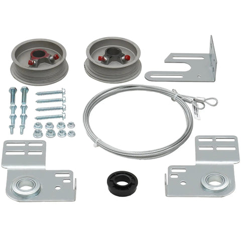 Heavy Duty Garage Door Torsion Spring Kit With Cables And Brackets, Hardware And Cable Reels For 7 Ft Tall Doors, Rust Resistant Aluminum And Steel