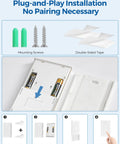Remote Control Outlet Switch For Lamps And Lights, installation guide with screws and tape, plug-and-play setup