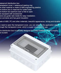 Outdoor 8 Way Circuit Breaker Enclosure With Transparent ABS Cover, IP65 Weatherproof Distribution Box in industrial setting