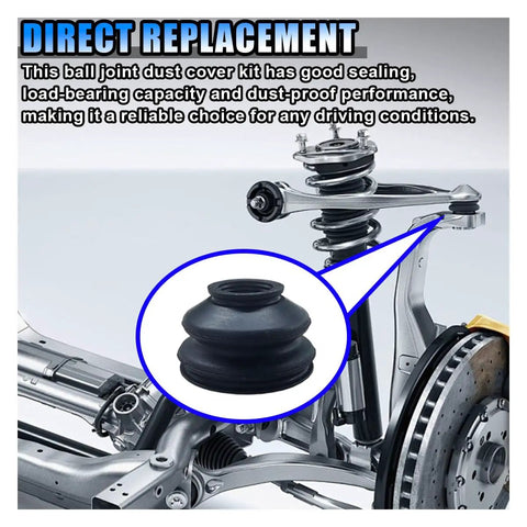 14 Piece Tie Rod End Boots Set For Automotive Steering, Heavy Duty Rubber Dust Covers For Ball Joints, Flexible Fit, High Temp And Wear Resistant Seals, Easy Install, Keeps Your Ride Smooth And Protected, black rubber boot on steering ball joint