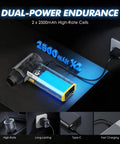 Electric Air Duster Boss 110,000 RPM 120W Cordless Blower with dual 2500mAh batteries and Type-C fast charging X113.