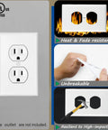 Ultra Durable Shatterproof Outlet Wall Plates 1 Gang Duplex Covers 12 Pack White Polycarbonate Thermoplastic UL Listed