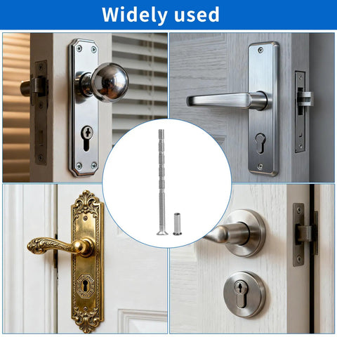 Totally Legit Heavy Duty M4x60mm Adjustable Cabinet Knob Screws With Sleeves Sleek Nickel Steel Corrosion Proof Furniture Hardware Custom Cut Length For Doors And Drawers securing various door handles.