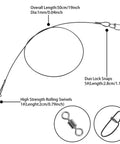 Diagram of Surf Fishing Tackle Kit 130Pcs Saltwater Rigs Set with fish finder rig, leaders, swivels, and duo lock snaps.