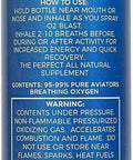 Back of Pure Oxygen Canister For Quick Recovery And Sharp Focus, 4L Portable Oxygen, 3 Pack With Flip Top Cap showing usage instructions.