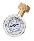 Glycerine Filled 2 Inch Stainless Steel Water Pressure Test Gauge With Big Dial Readout 0 to 200 PSI and KPa Three Quarter Inch Female Hose Thread Leak Proof Outdoor Hose Bibb