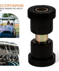 Golf Cart Rear Leaf Spring Bushing Kit with black rubber and metal suspension bushing, easy install, multipurpose.