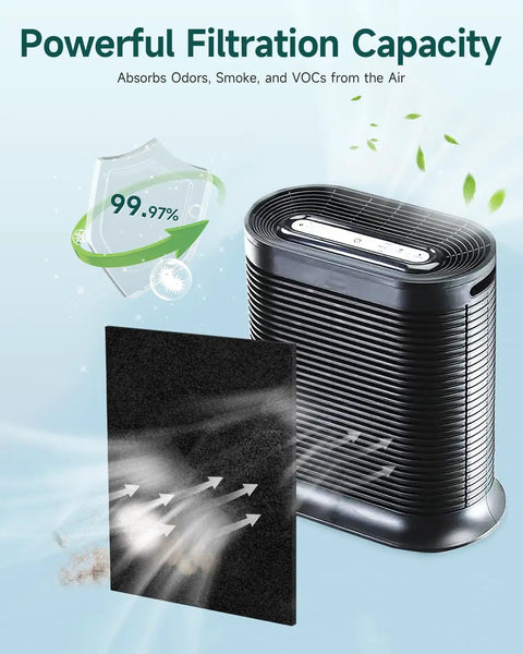 Air purifier with Six Pack Carbon Prefilter For HPA200 Series Air Purifiers Pre Cut To 14.08 By 11.42 By 0.2 Inches Thickened