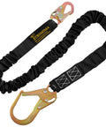 Safety Harness Lanyard Retractable For Fall Protection And Tree Climbing, 6 Feet Single Leg With Internal Shock Absorber, Heavy Duty Hook