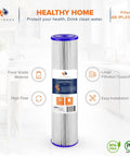 5 Micron Whole House Pleated Water Sediment Filter Cartridge 20x4.5 Universal Fit For ECP5-20BB SPC-45-2005 Replacement