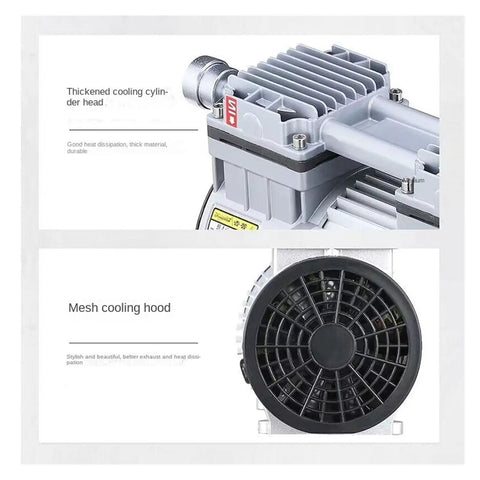 Heavy Duty Oil Free Vacuum Pump 230w, Quiet Lab Grade Negative Pressure System With 65l Min Air Flow And 88Kpa Suction For Industrial Filtration Projects