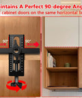 2-In-1 Cabinet Door Installation Jig Kit with 90-degree metal mounting, for precise door alignment and positioning.