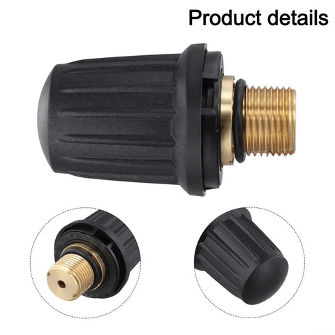 Premium Solid Brass Safety Valve Compatible With Karcher SG4-4 Steam Cleaner Replaces 2.889-104.0 top view and side detail.