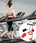 Two Pack Universal Treadmill Magnet Safety Key With Clip And Emergency Stop Replacement, black and red, durable plastic in use