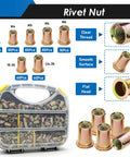 Rivet nut tool kit, 455 pcs, with M3–M8 and 10-24, 1/4-20 mandrels in a rugged carrying case.