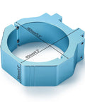 80mm Diameter Aluminum Spindle Motor Holder Mount for CNC Router Water Cooled Spindle Heavy Duty Upgrade, blue holder