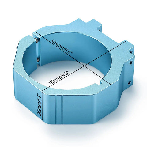 80mm Diameter Aluminum Spindle Motor Holder Mount for CNC Router Water Cooled Spindle Heavy Duty Upgrade, blue holder
