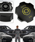 Dot 3 Brake Fluid Cap Replacement For GM Vehicles Fits Cadillac Escalade ESV Suburban Tahoe Silverado Volt GMC Yukon Sierra Acadia Canyon Buick Enclave Lucerne Master Cylinder Reservoir Cap showing top view and design details.