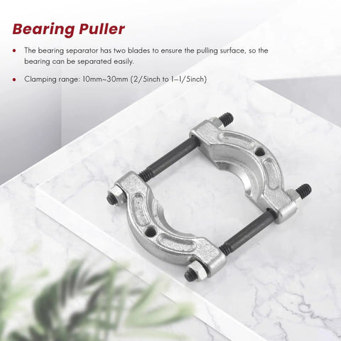 1-Inch Bearing Separator And Puller Kit For 10mm To 30mm Bearings, beefed-up chrome steel splitter tool, two-blade safe pull design