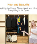 Adjustable Telescoping Clothes Rail 30-60cm Heavy Duty Steel Wardrobe Rod Space Saving Organizer with clothes on rails in closet
