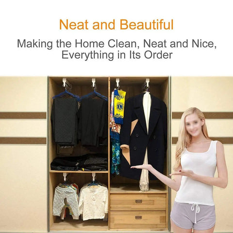 Adjustable Telescoping Clothes Rail 30-60cm Heavy Duty Steel Wardrobe Rod Space Saving Organizer with clothes on rails in closet