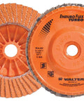 Enduro-Flex Turbo Abrasive Flap Disc Pack Of 10 36/60 Grit 5 Inch Grinding Disc with threaded arbor hole for metal finishing