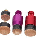 4pc Car Dent Repair Hammer Tip Set With Quick Change System For Faster Dents On Every Panel, Car Hail Damage Remover, Lightweight Metal Tips For Vehicles. Four colored metal dent repair tips with threaded ends and rounded heads.