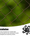 Wire Cage Door Clips For Pet Crates And Animal Gates Sturdy Latches And Quick Installation 40 Pack shown with clips over netting