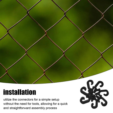Wire Cage Door Clips For Pet Crates And Animal Gates Sturdy Latches And Quick Installation 40 Pack shown with clips over netting