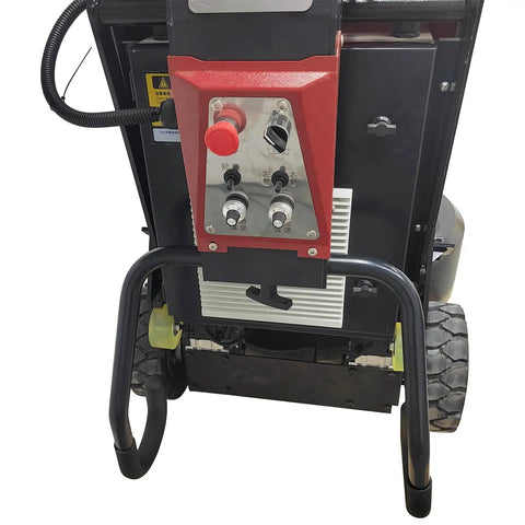 Walk Behind Concrete Floor Grinder Workhorse With Twelve Head Planetary System 35.4 Inch, rear control panel view
