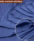 Bulk Auto Shop Towels 14x14 Inches 100 Percent Cotton Lint Free Rags For Mechanics 500 Pack Blue showing overlock stitching