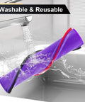 Dyson Direct Drive Motorhead Cleaner Head Replacement being washed under tap, showcasing washable and reusable features