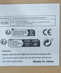 Image of packaging warning and recycling instructions for High-Torque 8800W Brushless Concrete Rotary Saw.