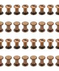 Heavy Duty Chicago Bindpost Screws M5 X 10mm Carbon Steel Antique Bronze Phillips Head in a 20 pack for leather gear crafts.